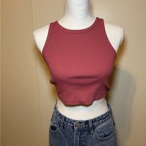 Women's Sleeveless Ribbed Crop Top